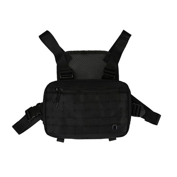 

women black tactical streetwear kanye style chest rig bag classic chest utility bag fashion hip-hop waistcoat chest pocket g177