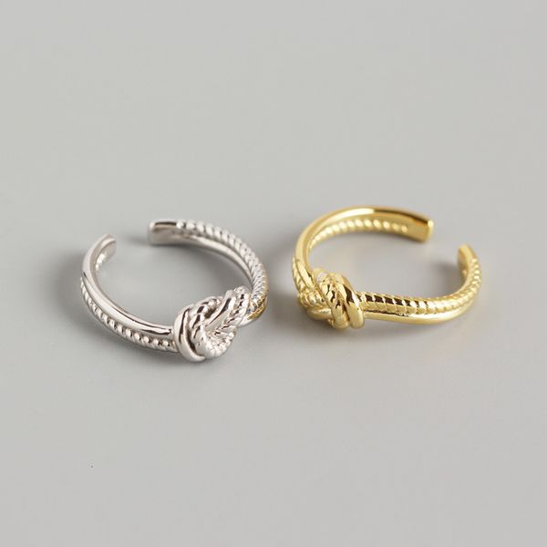 

tyj0296 us s925 silver ins winding knot ring design
