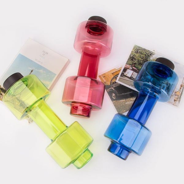 

water bottles 550ml creative sports gym cups for men gift dumbbell fitness training camping running drinking kettle