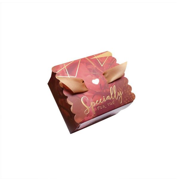 

gift wrap 50pcs/lot european style wedding supplies ribbon square paper chocolate candy box bridesmaid package