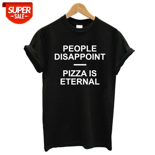 

people disappoint t shirt printed mens womens girls swag pizza love instagram streetwear t-shirt cotton short sleeve shirt #e52f, White;black