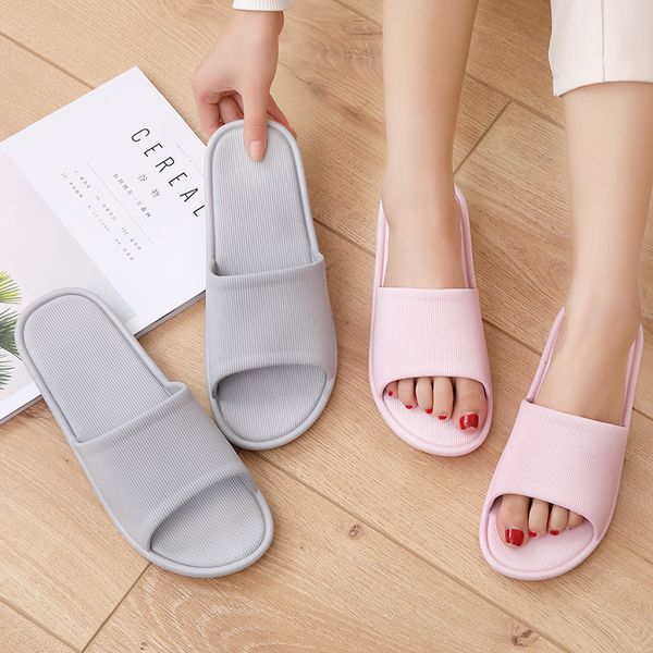 

luxury slippers 2021 bathroom summer home indoor antiskid men's and women's lovers thick soft bottom plastic pvc cool slippers, Black