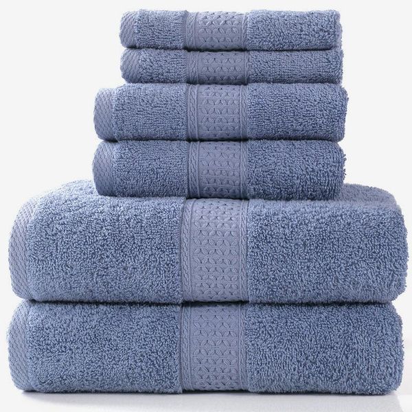 

towel luxury bath set, 2 large towels, hand and washcloths,cotton highly absorbent bathroom towels shower
