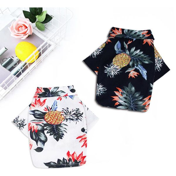 

dog apparel spring and summer hawaiian printed shirt small medium sized teddy chai pet