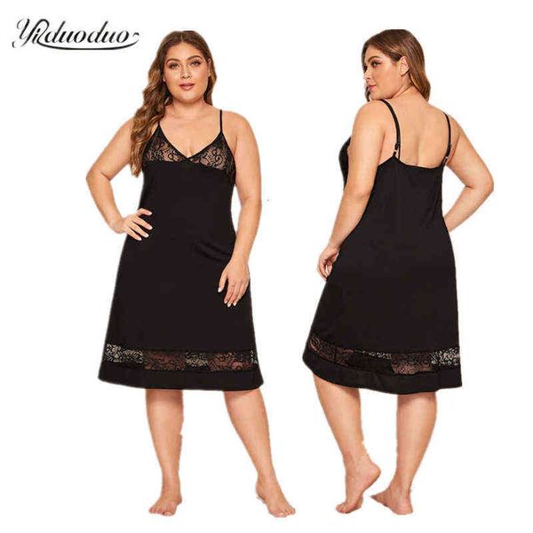 

casual dresses zhiyiduoduo women's lace large housewear 901, Black;gray