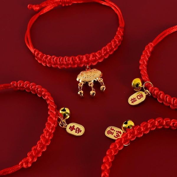 

cat collars & leads pet red string year lucky fortune safe lock bell collar dog festive spring festival chinese style accessories