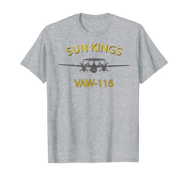 

vaw-116 sun kings e-2 hawkeye airplane squadron t-shirt, White;black