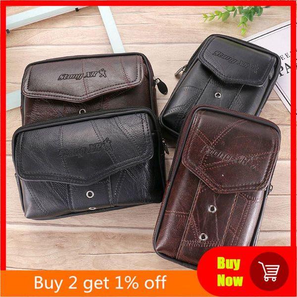 

waist bags vintage leather bag belt loop holster carry phone pouch wallet case