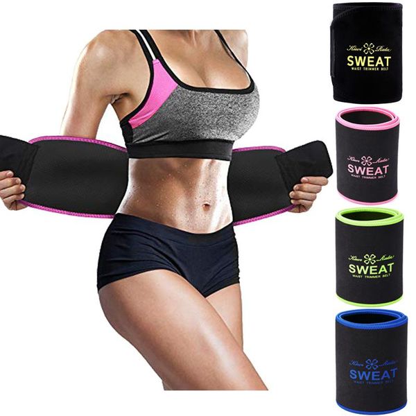 

waist support women trimmer belt sweat wrap low back and lumbar with sauna suit effect trainer corset for weight loss, Black;gray