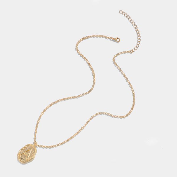 

korean new letter alloy necklace net red hip hop accessories colorfast medium length sweater chain for men and women, Silver