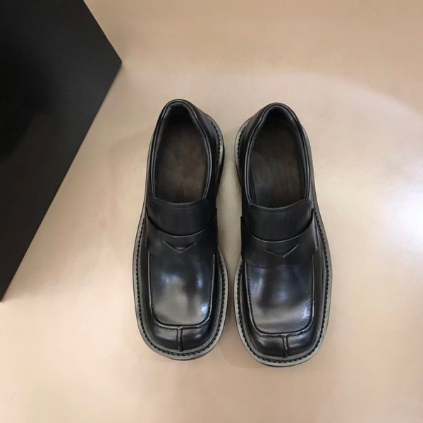 

r men's shoes comfortable casual luxury thick-soled leather loafers shoelace shoe box, Red;white