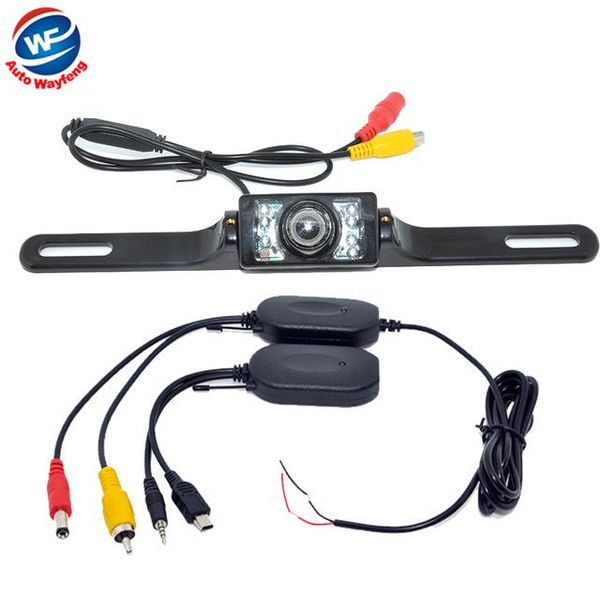 

car rear view cameras& parking sensors 2.4g wireless waterproof reverse camera backup russia night rearview