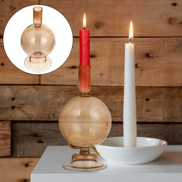 

candle holders 1pc holder glass home candlelight dinner candlestick vintage decor wedding centerpieces for tables