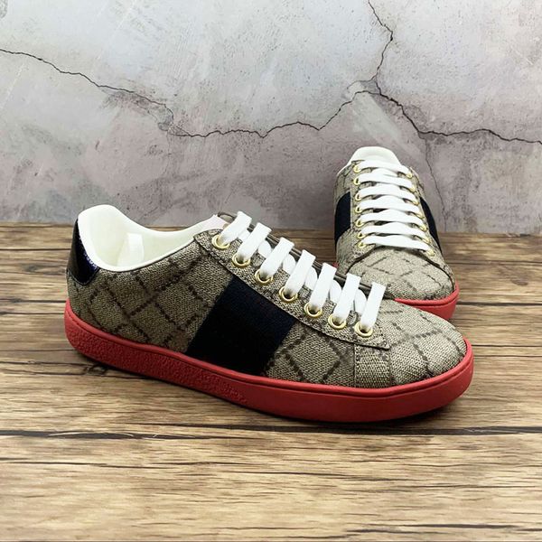 

red bottom fashion woman man casual shoes bee tiger snake embroidered dress white designer shoes, Black