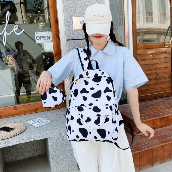 

backpack fashion college style backpacks trend women cows pattern daypack lapteenager student travel school bag mochila