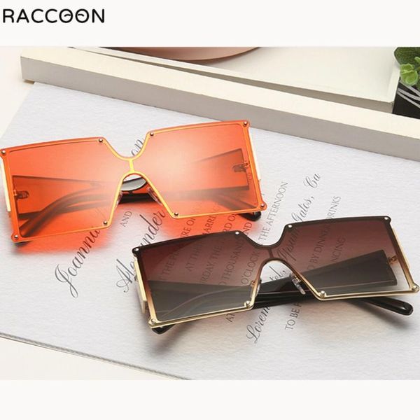 

sunglasses female oversized square frame uv400 wh trendy brand designer big sun glasses fashion okulary gafa de sol women, White;black