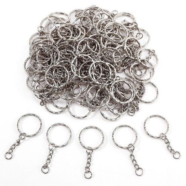 

keychains ring 25mm for keyring keychain 30mm silver metal jewelry diy