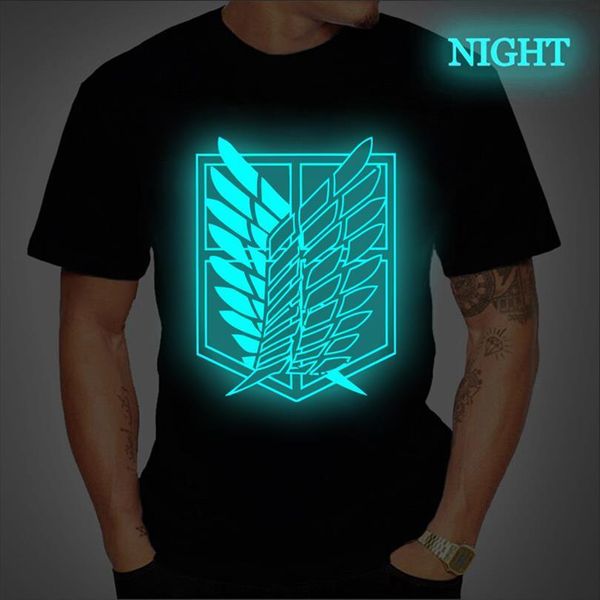 

attack on titan printing mens t shirt short sleeve summer harajuku for women men cotton teenagers casual tees, White;black