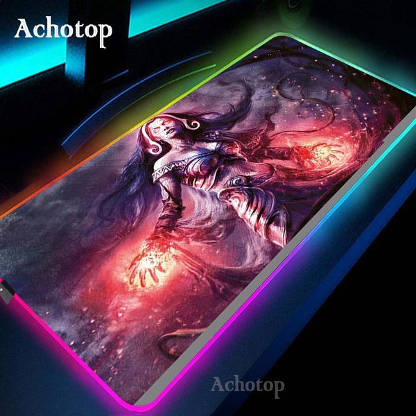 

mouse pads & wrist rests gathering gaming pad rgb gamer computer mousepad backlit mause large xxl for desk keyboard mat