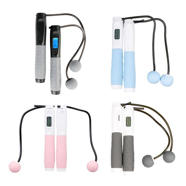 

jump ropes adjustable ropeless rope electronic digital counting skipping for indoor outdoor adults kids fitness gym training tool