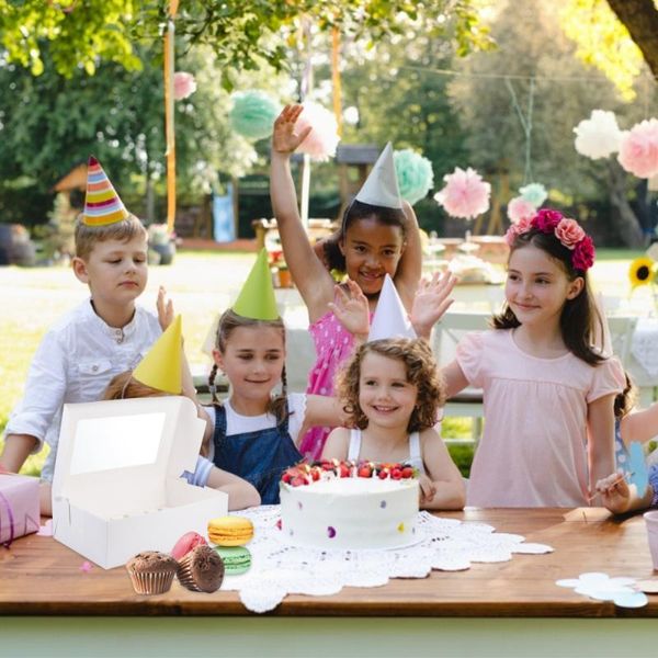 

20pcs muffin cake box paper cake container dessert box six-grid storage