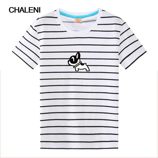 

men's t-shirts brand cotton shirt fashion o collar t-shirt printed dog pinstripe casual short sleeve lm-tx7059, White;black