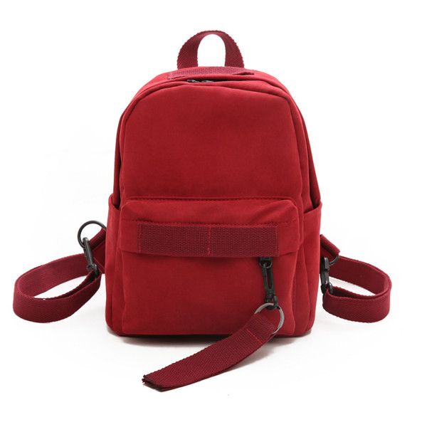 

on the new canvas korean solid color backpack cross bag 2021 new ins super fire leisure mini backpack trend