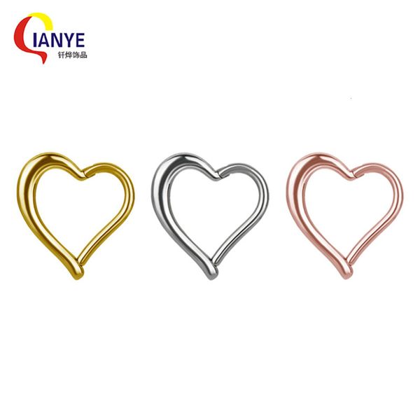 

creative stainless steel love shaped human body puncture jewelry interface wear