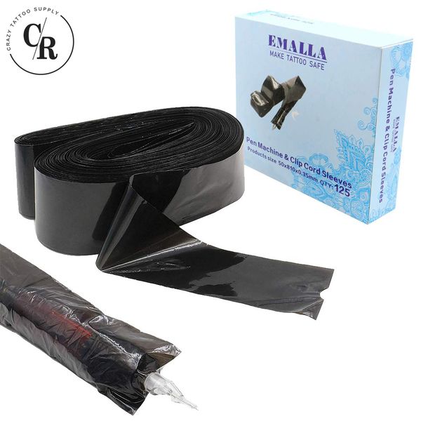 

tattoo machine pen & clip cord sleeves bags supply black disposable covers bags for tattoo pen tattoo clip cord