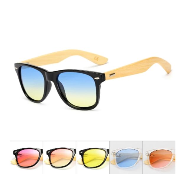 17 cor de madeira óculos de sol homens mulheres quadrado bambu óculos de sol designer espelho óculos de sol para homens mulheres vintage frete grátis
