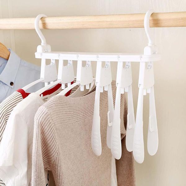 

laundry bags 6 in 1 foldable clothes coat hanger drying rack with dual hook