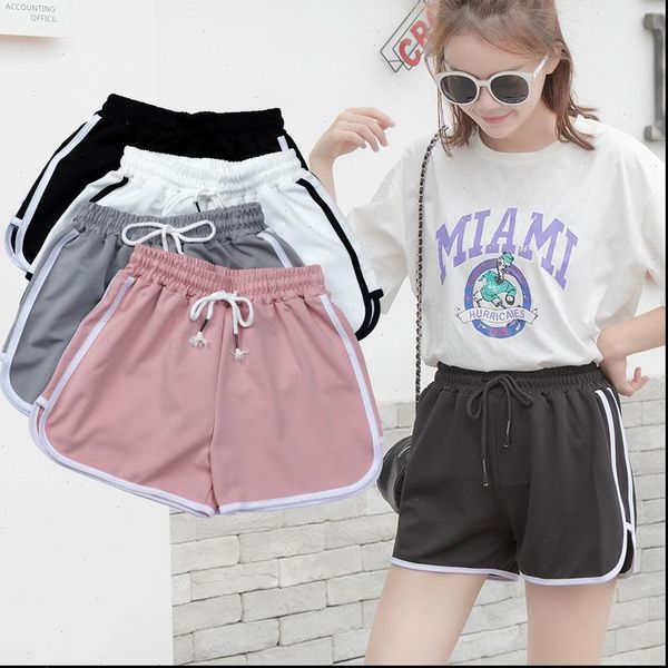 

sports shorts women summer 2021 casual high waist lace up short female loose trend gym jogging fashion ladies shorts new, White;black