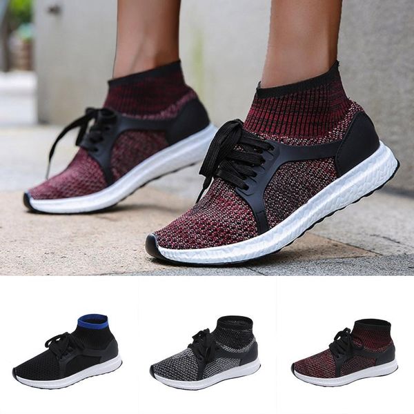 

sandals women sneakers fashion breathable mesh casual shoes platform woman vulcanize walking zapatillas mujer, Black