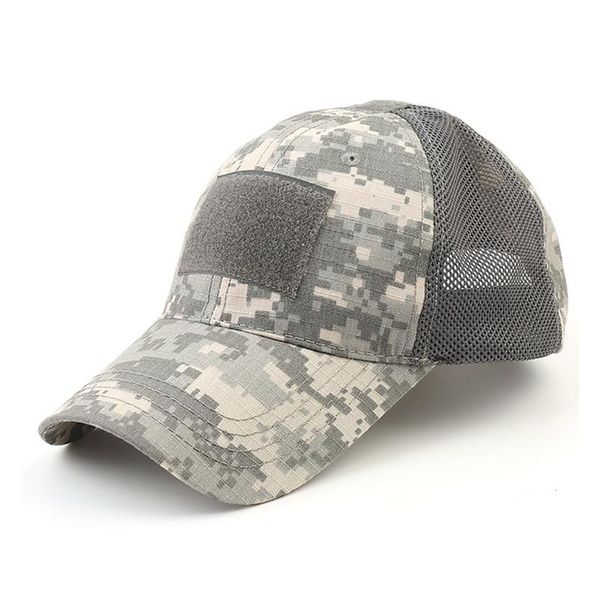 

tactical military cap simplicity army camo hunting mesh hat outdoor sport hats, Black;white