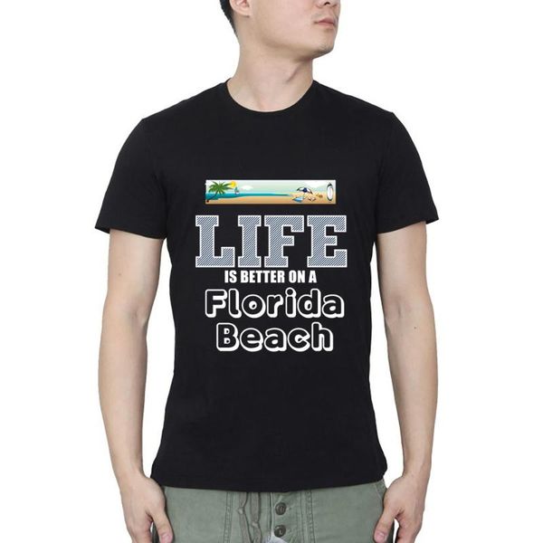 

men's t-shirts holiday florida beach ringer sale fashion for men, White;black