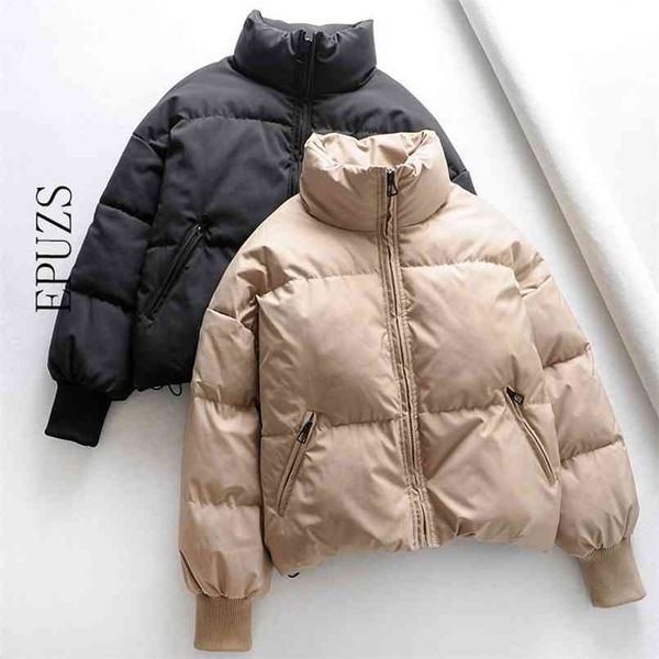 

womens winter coats womans cotton pdded parkas female overcoat coat warm oversized down jacket 210913, Black