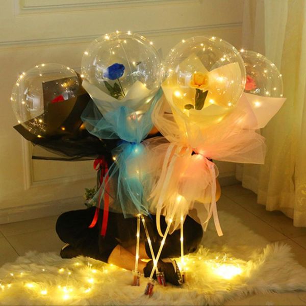 

party decoration diy led rose bobo balloons birthday valentine's day gift mother's wedding christmas balloon bouquet