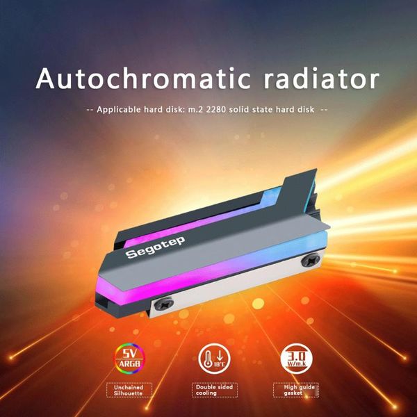 

rgb m.2 ssd heatsink ngff 2280 nvme solid state drive cooler for deskpc computer