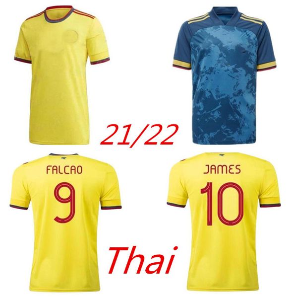 

21 22 national team columbia soccer jerseys fans version 2021 home away james .muriel falcao cuadrado men women kids kits football shirt un, Black;yellow