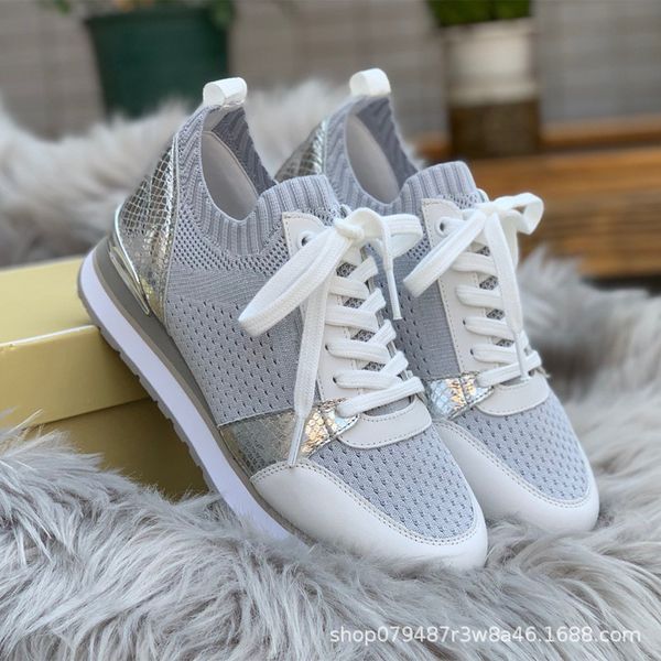 

luxury shoes 2021 mk flying thread knitted thick fashion inner heightening casual running flat bottom breathable lightweight single sho, Black