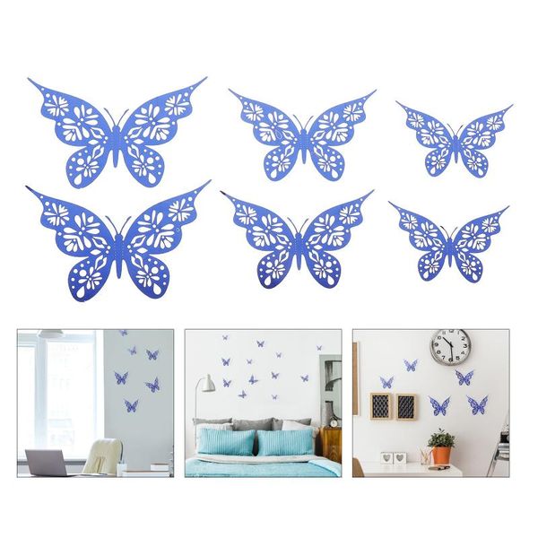 

wall stickers 24pcs hollow decals party layout butterflies