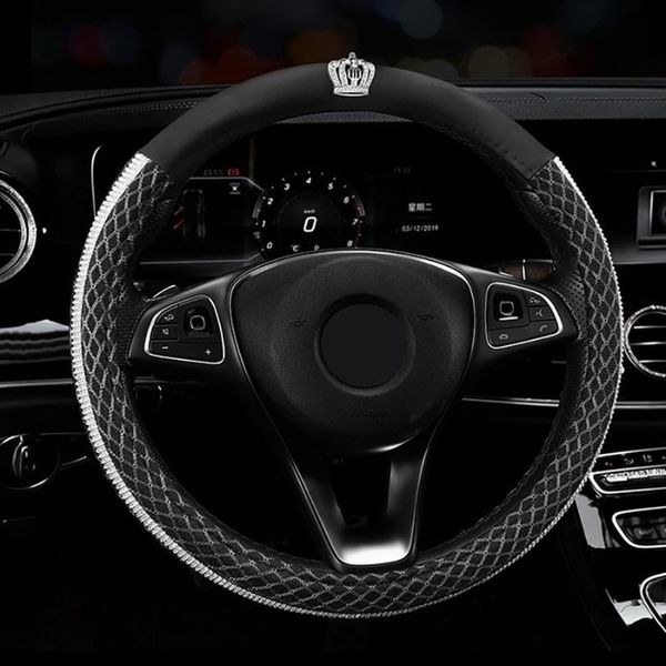 

steering wheel covers fashion ice silk car cover diamond assessoires interior for women decoration styling wholesale