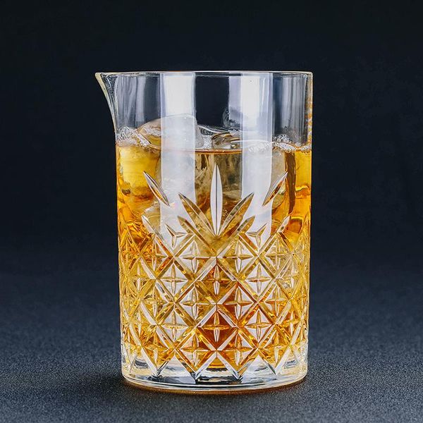 

700ml glass studded cocktail mixing glass
