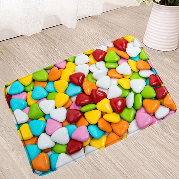 

bath mats colorful candy mat absorption non-slip kitchen shower carpet douche doormat entrance pad ornaments bathroom child rugs