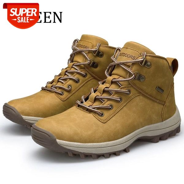 

yween men hiking shoes men microfiber leather shoes climbing & fishing new popular outdoor high sneakers #x98e