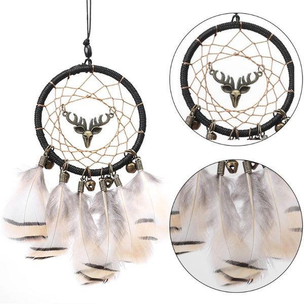 

mini dream catcher with natural feather dreamcatcher wind chime hanging