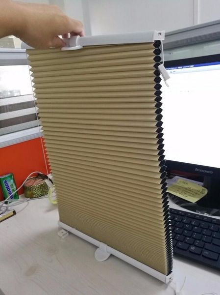 

blinds shading cordless honeycomb shades, blackout fabric curtain aluminum up down track push-up handle good opacity easy installation