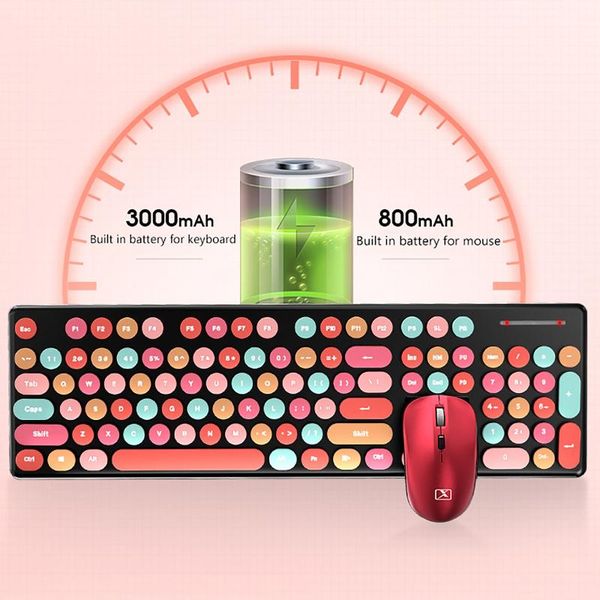 

n620 wireless keyboard and mouse set 2.4g wireless keyboard punk keycap/pc/mute games keyboards office home