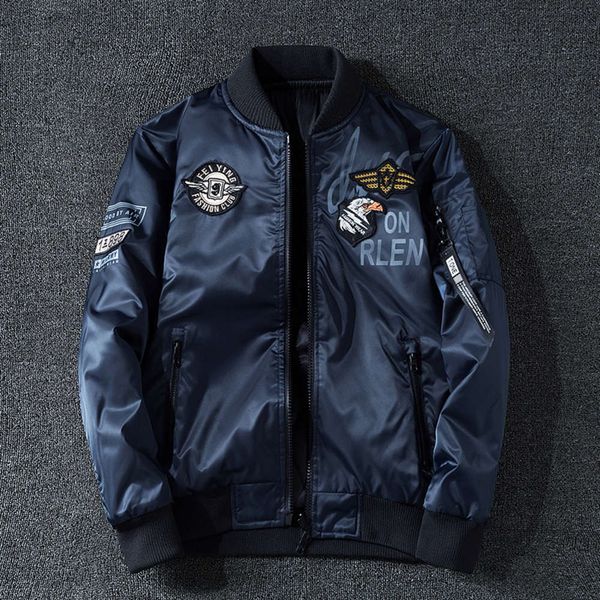 

jacket double-sided 2021 spring new wind air force no.1 leisure thick flying suit men's wear, Black;brown