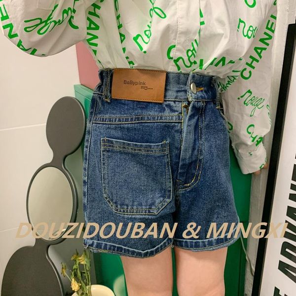 

shorts 2021 girls denim summer fashion kids clothes 4-10 years d, Black